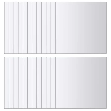 48 db négyzet alakú üveg tükörcsempe