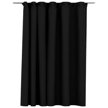 antracit vászonhatású sötétítőfüggöny kampókkal 290 x 245 cm