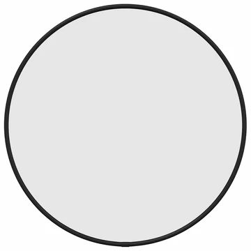 fekete falitükör í 40 cm Kerek