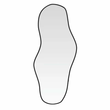 fekete falitükör 70x30 cm