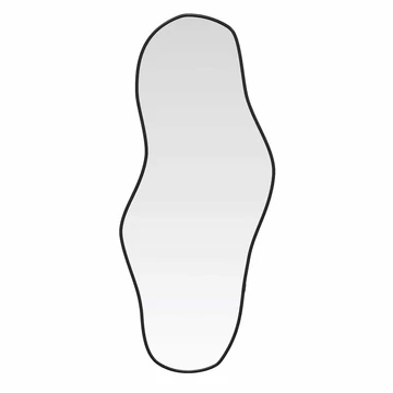 fekete falitükör 90x40 cm