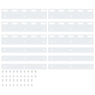 6 db ezüst rozsdamentes acél összekötő lemez 20 cm