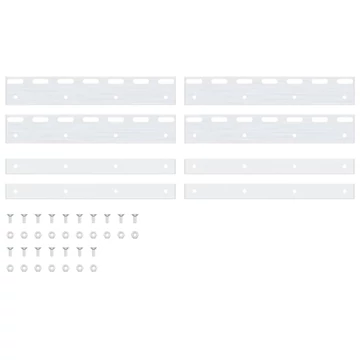 4 db ezüst rozsdamentes acél összekötő lemez 28 cm