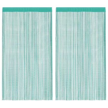 2 db türkiz zsinórfüggöny 100 x 250 cm