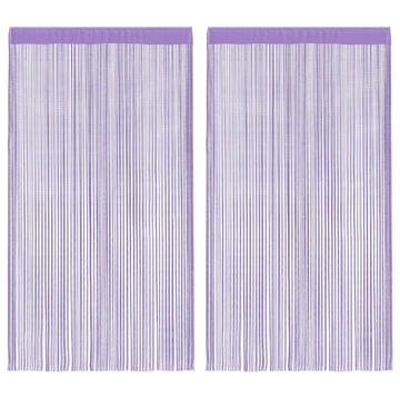 2 db lila zsinórfüggöny 100 x 250 cm