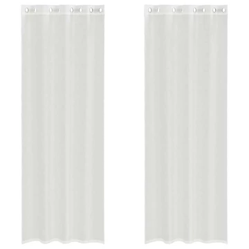 2 db fehér fátyolfüggöny rojtokkal