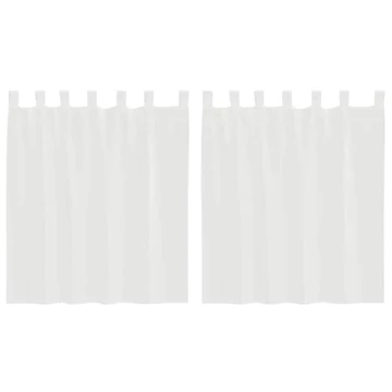 2 db fehér voile függönyök rúd zsebekkel
