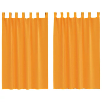 2 db narancssárga fátyolfüggöny hurokkal 140x175 cm