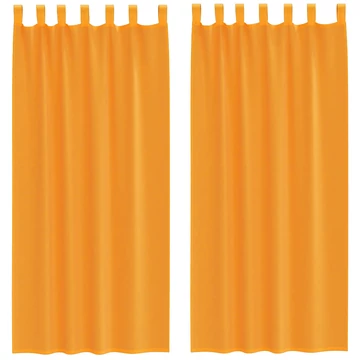 2 db narancssárga fátyolfüggöny hurokkal 140x225 cm