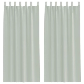 2 db világosszürke fátyolfüggöny hurokkal 140x245 cm