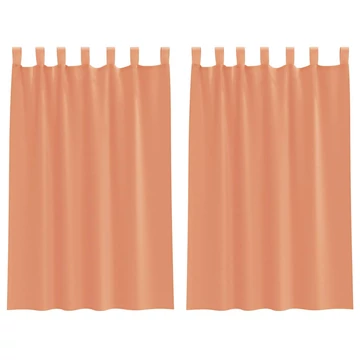 2 db terrakotta fátyolfüggöny hurokkal 140x175 cm