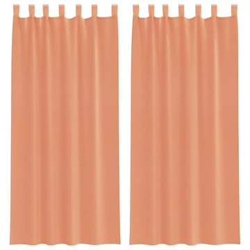 2 db terrakotta fátyolfüggöny hurokkal 140x225 cm