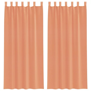 2 db terrakotta fátyolfüggöny hurokkal 140x245 cm