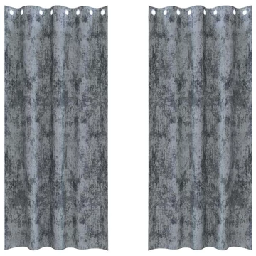 Bársony függöny 2 db Ezüst Szürke 245 x 140 cm Bársony