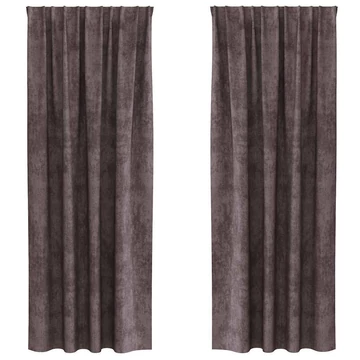 Bársony függöny függönykel 2 db Barna 245 x 140 cm Bársony