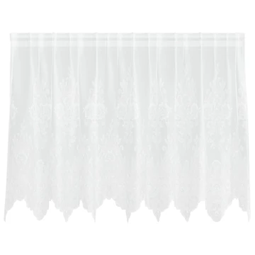 Csipkés Függöny  Fehér 100 x 200 cm Poliészter