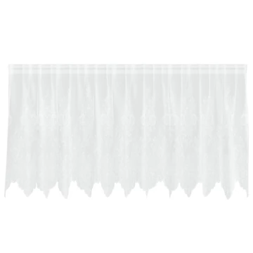 Csipkés Függöny  Fehér 120 x 300 cm Poliészter
