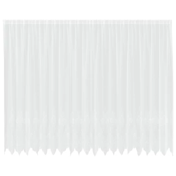 Csipkés Függöny  Fehér 220 x 500 cm Poliészter