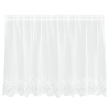 Csipkés Függöny  Fehér 200 x 120 cm Poliészter