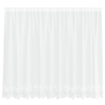 Csipkés Függöny  Fehér 300 x 140 cm Poliészter