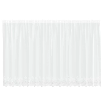 Csipkés Függöny  Fehér 180 x 400 cm Poliészter