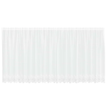 Csipkés Függöny  Fehér 180 x 500 cm Poliészter