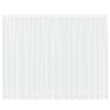 Csipkés Függöny  Fehér 200 x 500 cm Poliészter