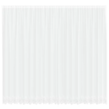 Csipkés Függöny  Fehér 260 x 500 cm Poliészter