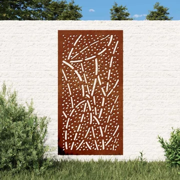 vidaXL levélmintás corten acél kerti faldí­sz 105 x 55 cm