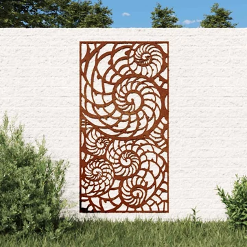 vidaXL kagylómintás corten acél kerti faldí­sz 105 x 55 cm