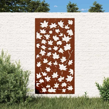 vidaXL juharlevél mintás corten acél kerti faldí­sz 105 x 55 cm