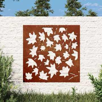 vidaXL juharlevél mintás corten acél kerti faldí­sz 55x55 cm