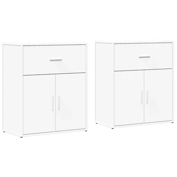 vidaXL 2 db fehér szerelt fa tálalószekrény 60 x 31 x 70 cm