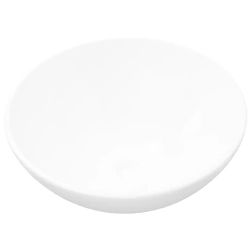 Fürdőszoba kerek kerámia mosdó fehér