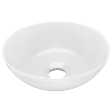 vidaXL kerek matt fehér kerámia mosdókagyló