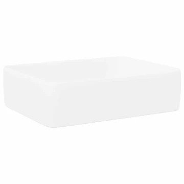 vidaXL fehér téglalap alakú kerámia mosdókagyló 48x37x13 cm