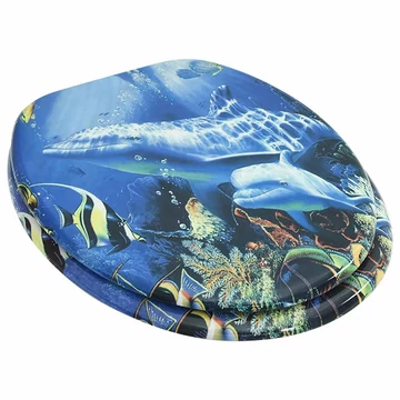 vidaXL delfinmintás MDF WC-ülőke