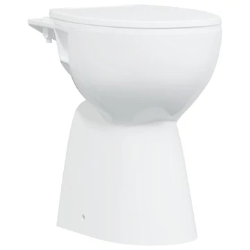 vidaXL fehér kerámia perem nélküli WC 7 cm extra magasság Soft Close