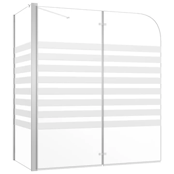 vidaXL csí­kos edzett üveg kádparaván 120 x 68 x 130 cm