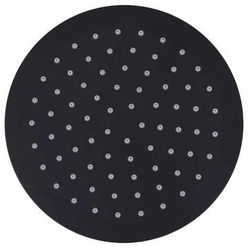 vidaXL fekete kerek rozsdamentes acél esőztető zuhanyfej 20 cm