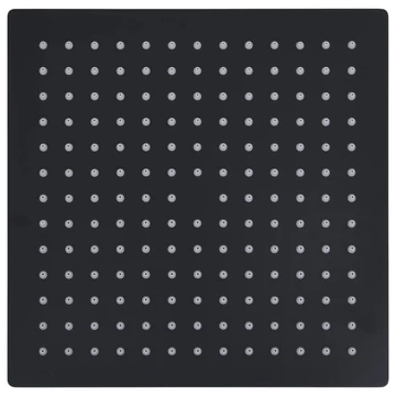 vidaXL fekete négyszögletes rozsdamentes acél esőztető zuhanyfej 30x30 cm