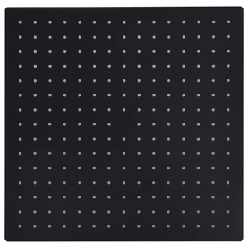 vidaXL fekete négyszögletes rozsdamentes acél esőztető zuhanyfej 40x40 cm