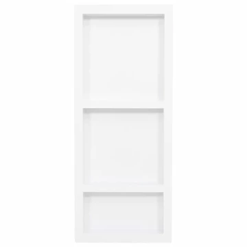 vidaXL magasfényű fehér zuhanyfal-mélyedés 3 rekesszel 41 x 99 x 9 cm