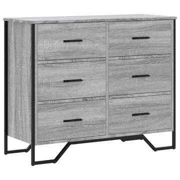 Szürke sonoma színű komód 91 x 35,5 x 74,5 cm