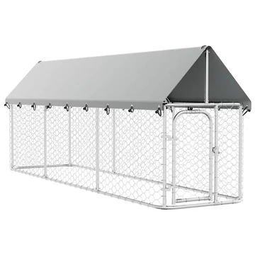 Kültéri kutyakennel tetővel 400 x 100 x 150 cm