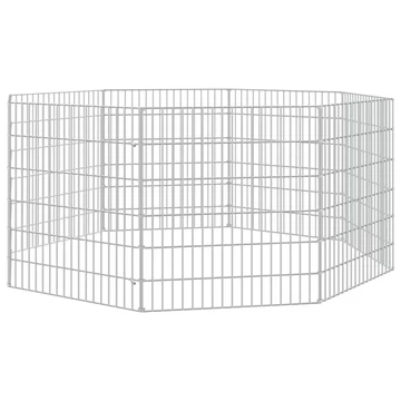 8 paneles horganyzott vas szabadon álló állatketrec 54 x 60 cm