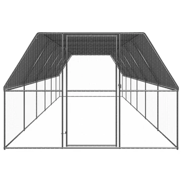 Kültéri horganyzott acél tyúkól 3x12x2 m