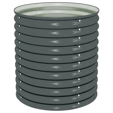 szürke horganyzott acél kerti magaságyás 80 x 80 x 81 cm