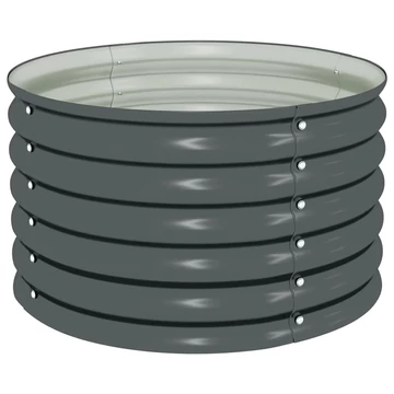 szürke horganyzott acél kerti magaságyás 80 x 80 x 44 cm