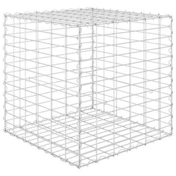 kocka alakú acélhuzal gabion magaságyás 60 x 60 x 60 cm